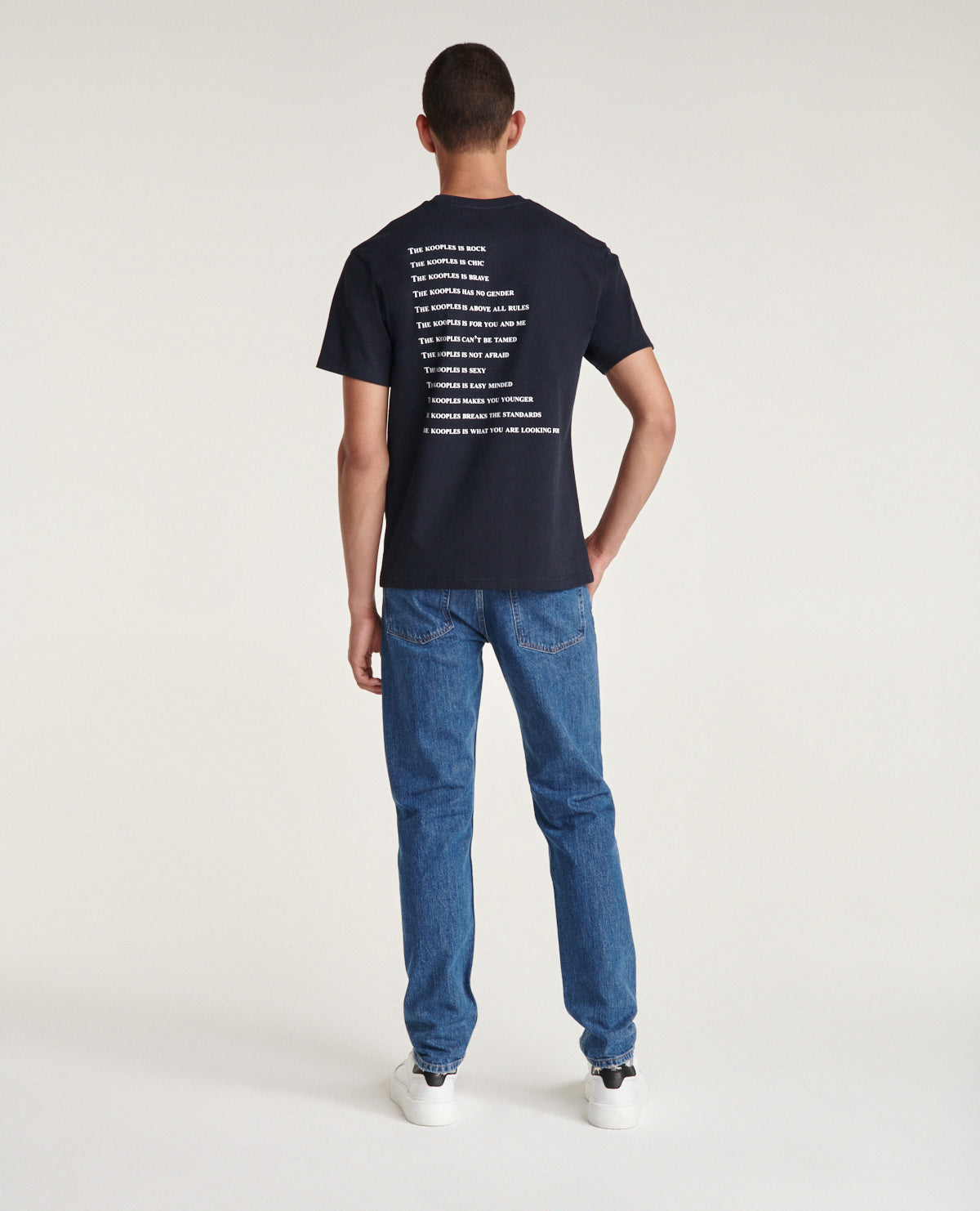 Cotton T-Shirt With Print What Is | Men | Navy