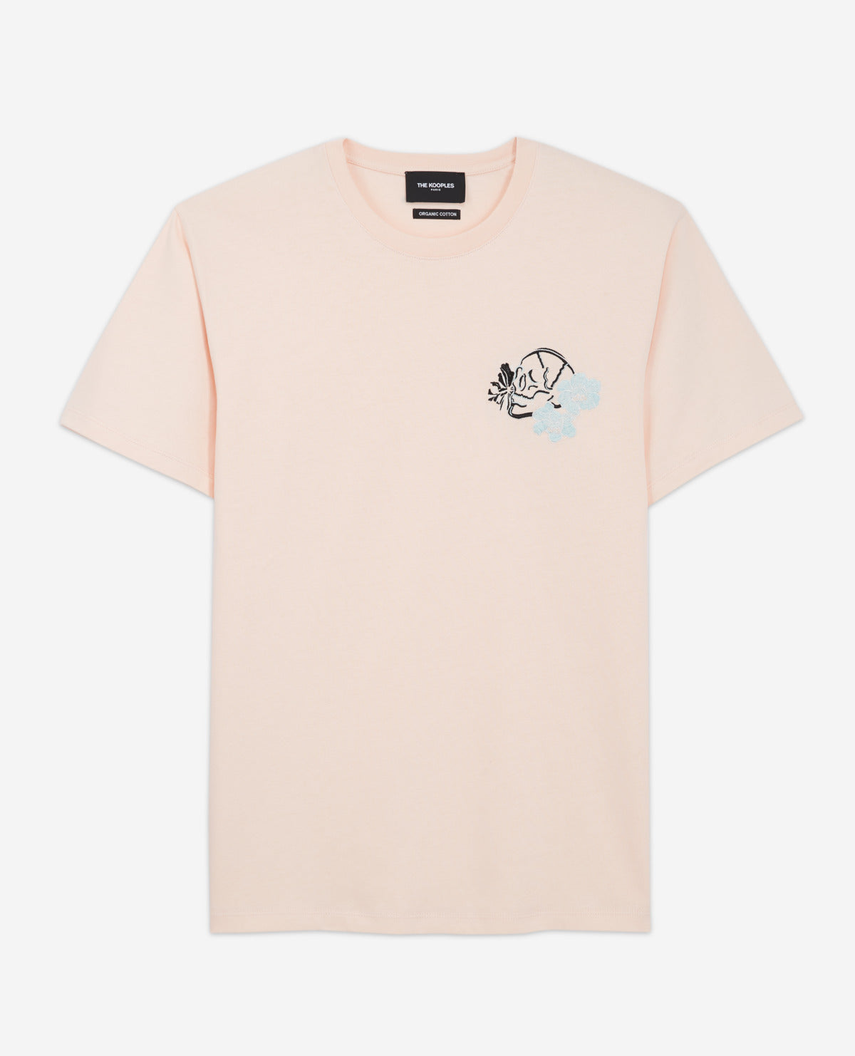 Printed T-Shirt With Skull And Flowers | Men | Pink