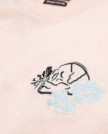 Printed T-Shirt With Skull And Flowers | Men | Pink