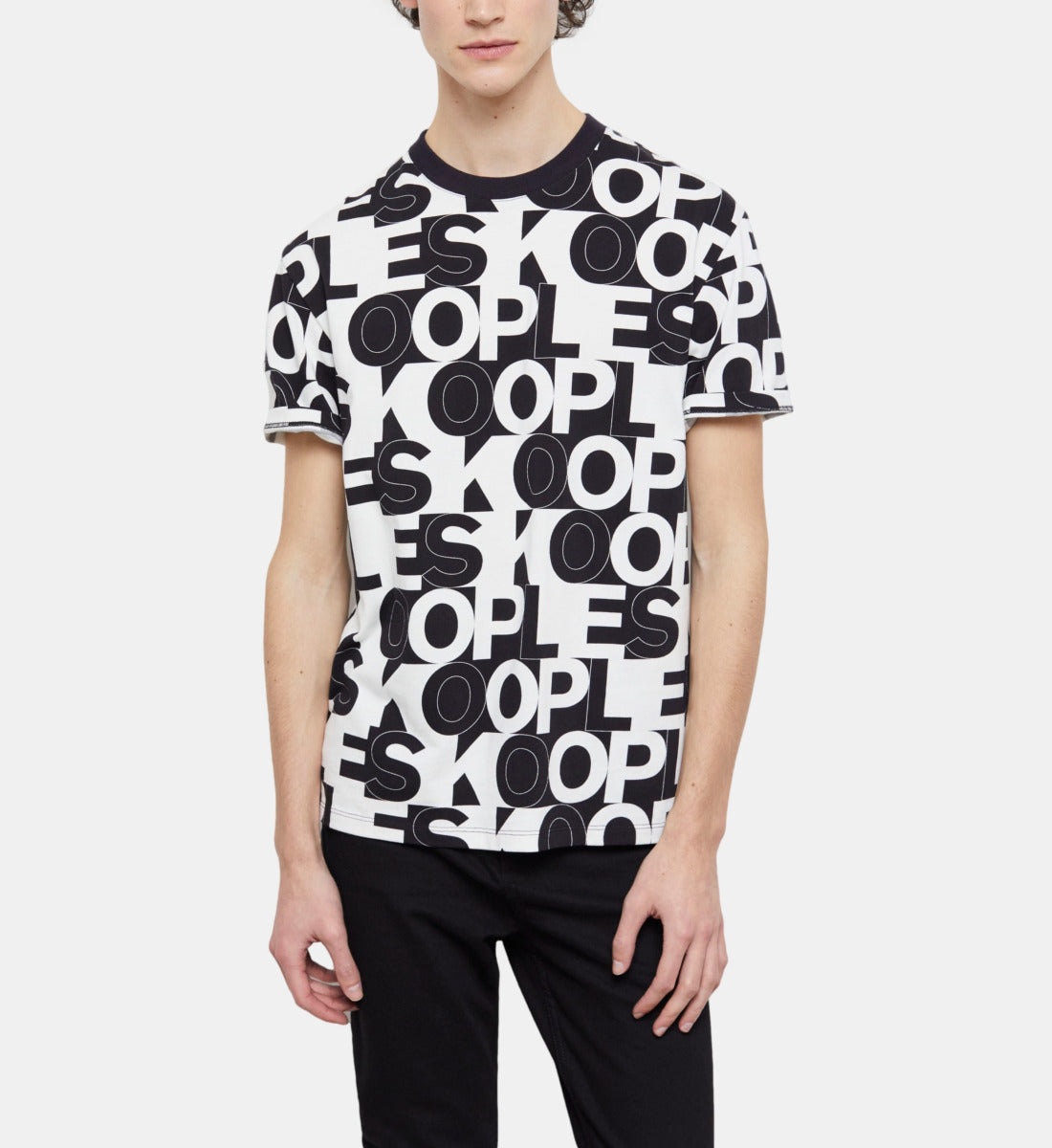 The Kooples Logo T-Shirt | Men | Black x White