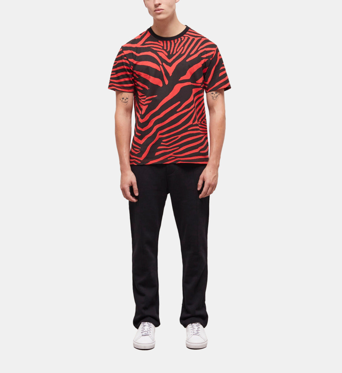 Printed T-Shirt | Men | Red x Black