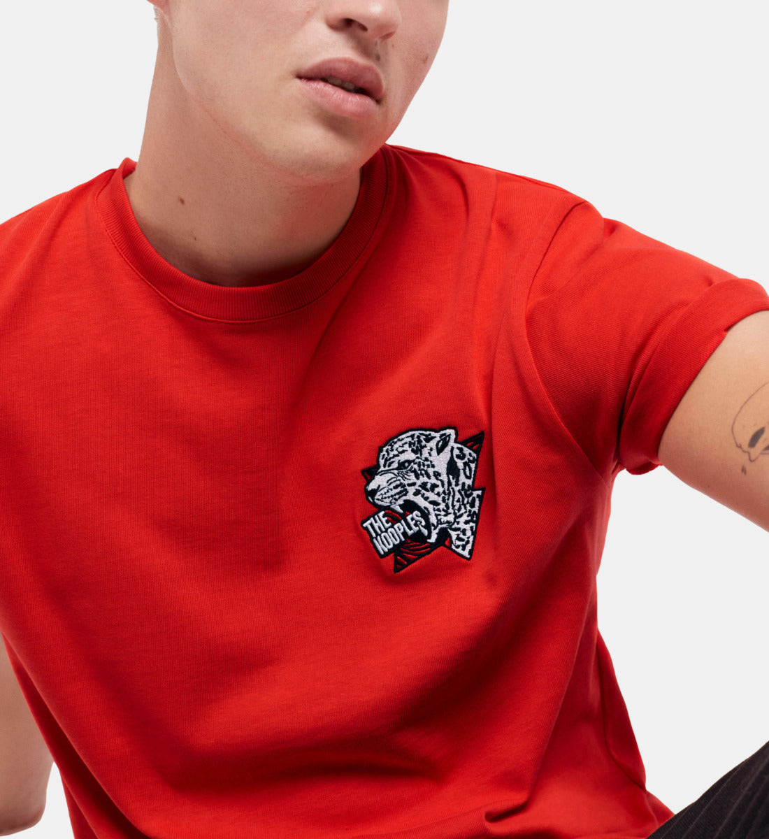 Tiger Screen Print T-Shirt | Men | Red