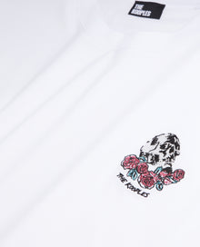 T-Shirt With Vintage Skull Embroidery | Men | White