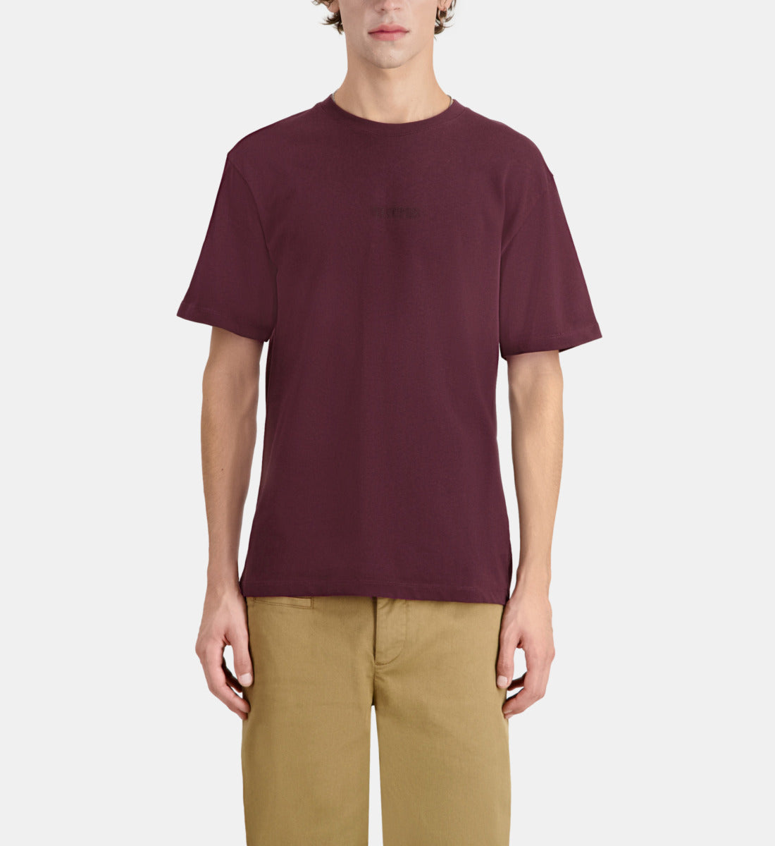 Burgundy T-Shirt With Logo | Men | Bordeaux