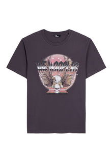 Grey T-Shirt With Rock Eagle Serigraphy | Men | Carbone