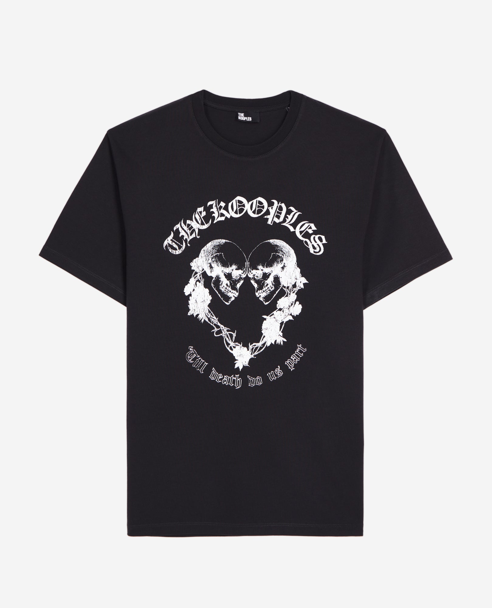 T-Shirt With Skull Heart Serigraphy | Men | Black