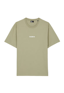 Light Green T-Shirt With Logo Serigraphy | Men | Khaki Grey