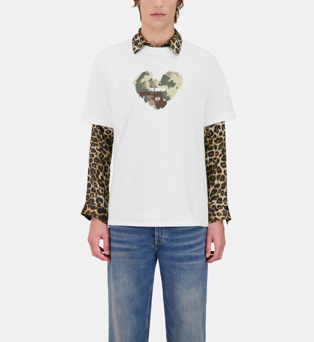 T-Shirt With Camo Heart Serigraphy | Men | White