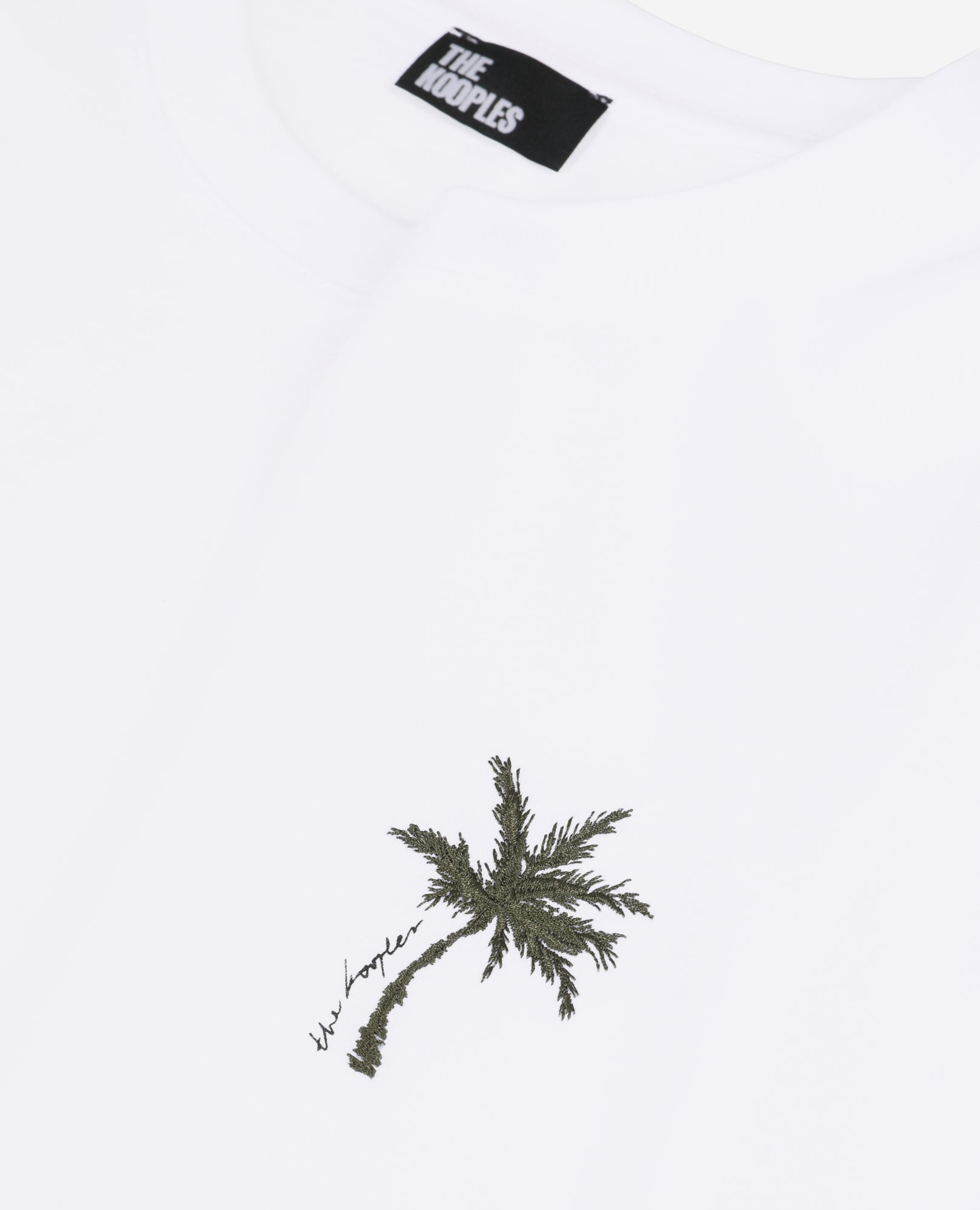 T-Shirt With Palm Tree Embroidery | Men | White