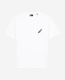 T-Shirt With Feather Embroidery | Men | White