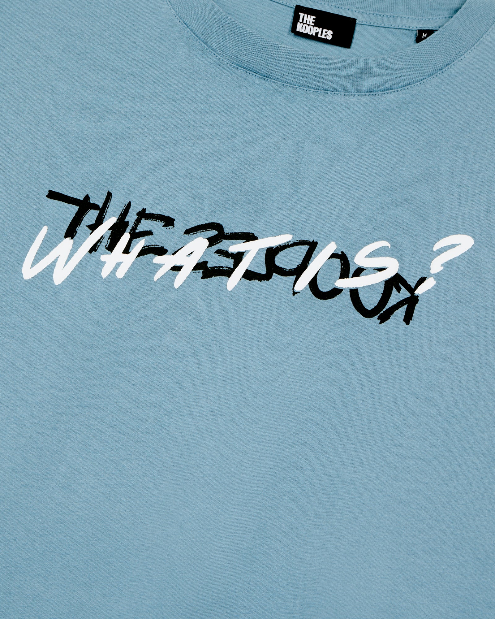 Light What Is Handwritten Serigraphy T-Shirt | Men | Stone Blue