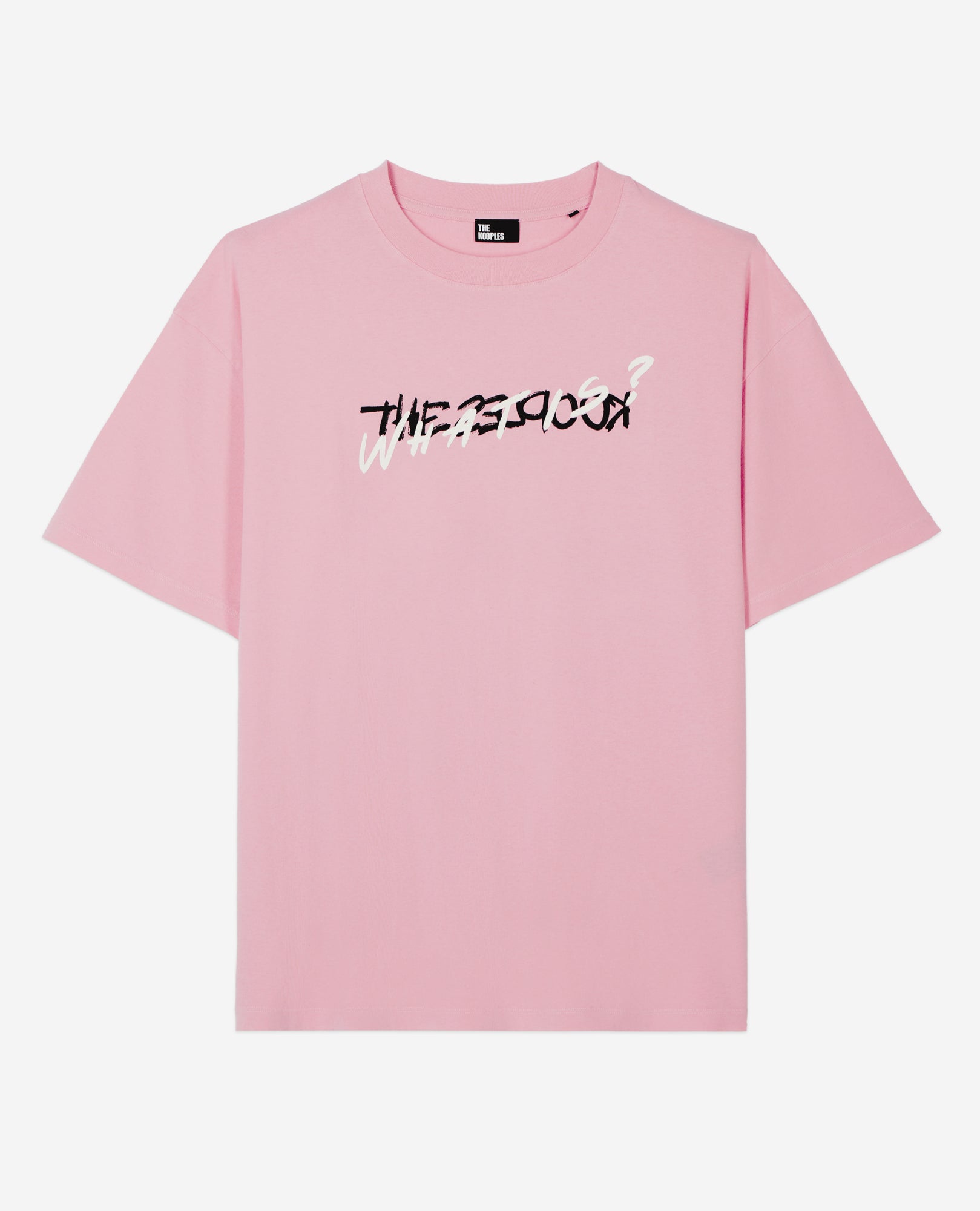 Light What Is Handwritten Serigraphy T-Shirt | Men | Sweet Pink