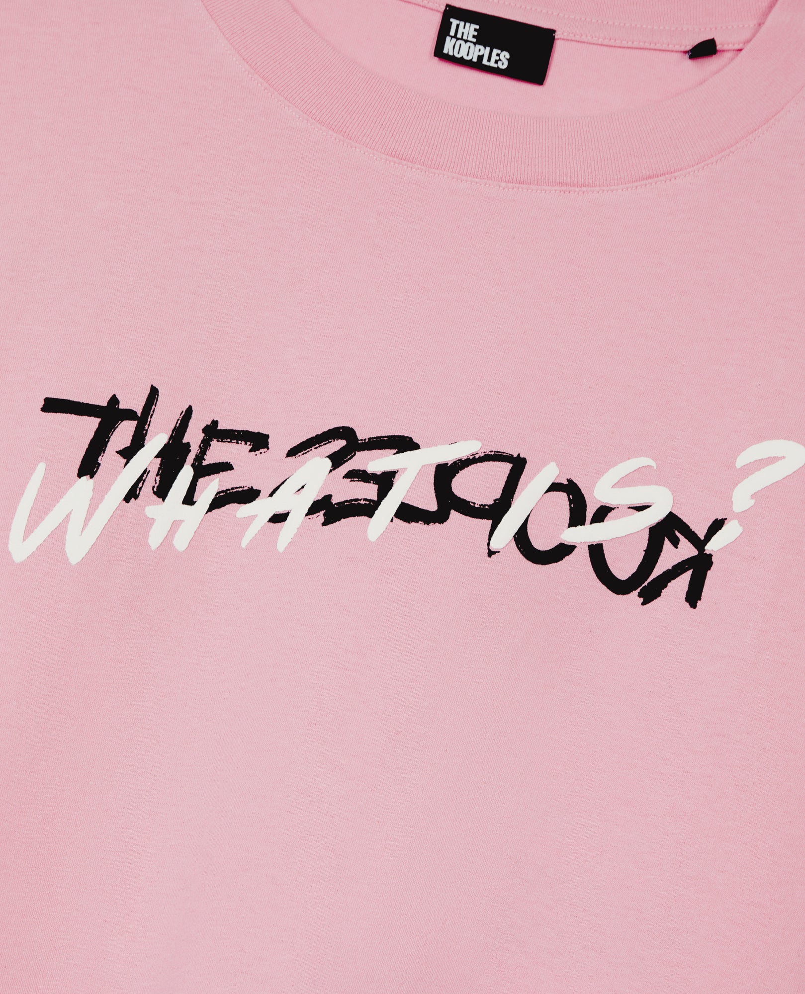 Light What Is Handwritten Serigraphy T-Shirt | Men | Sweet Pink