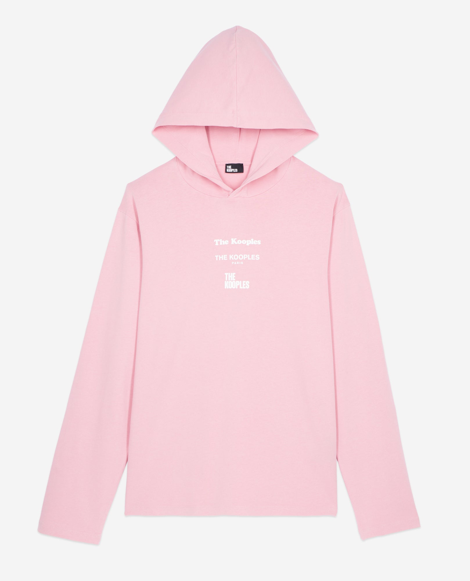 Long-Sleeved Hooded Locations Serigraphy T-Shirt | Men | Sweet Pink