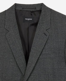 Prince Of Wales Wool Suit Jacket | Men | Grey Black