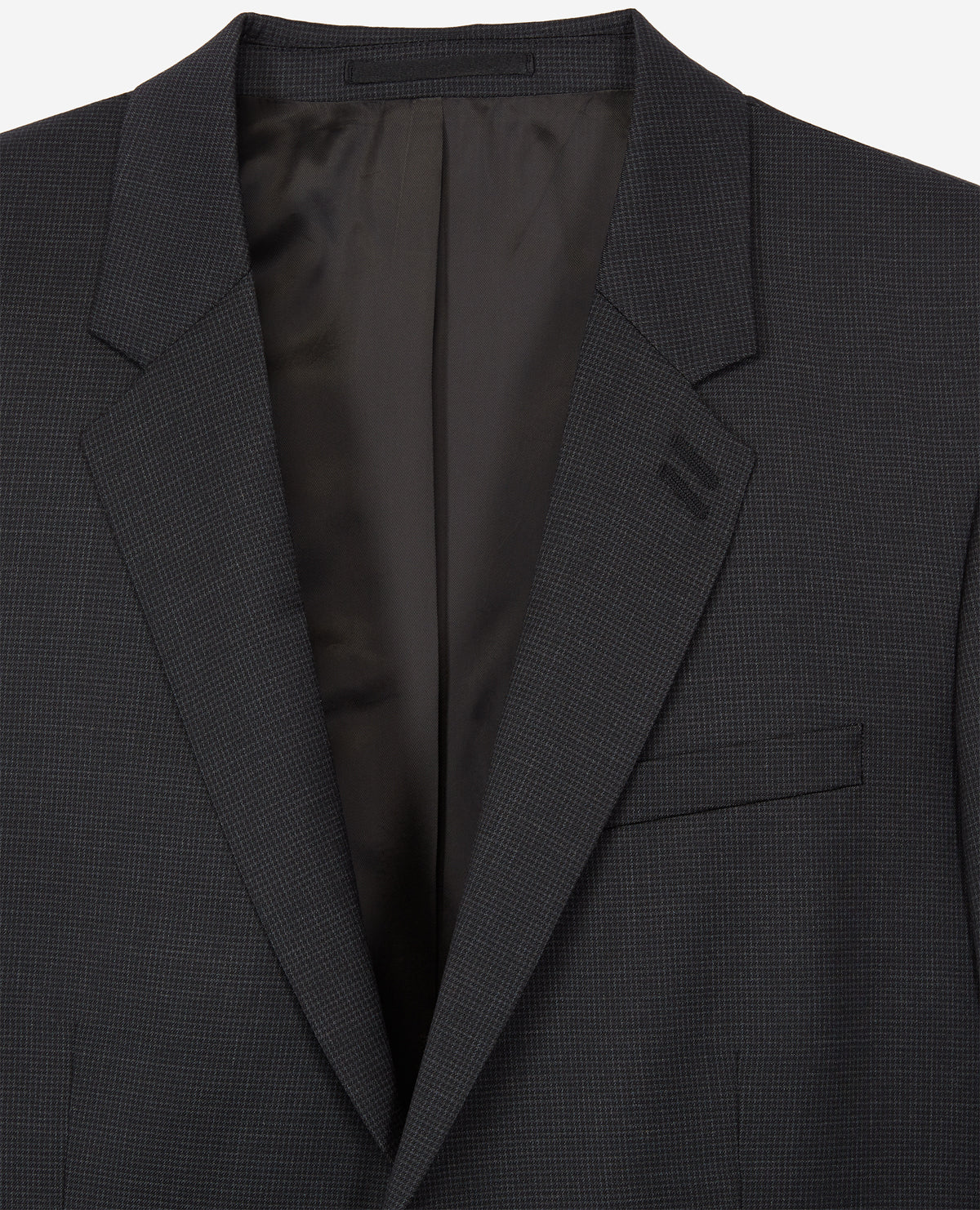 Wool Suit Jacket With Contrasting Woven Lines | Men | Dark Grey