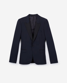 Wool Dinner Jacket | Men | Navy Blue