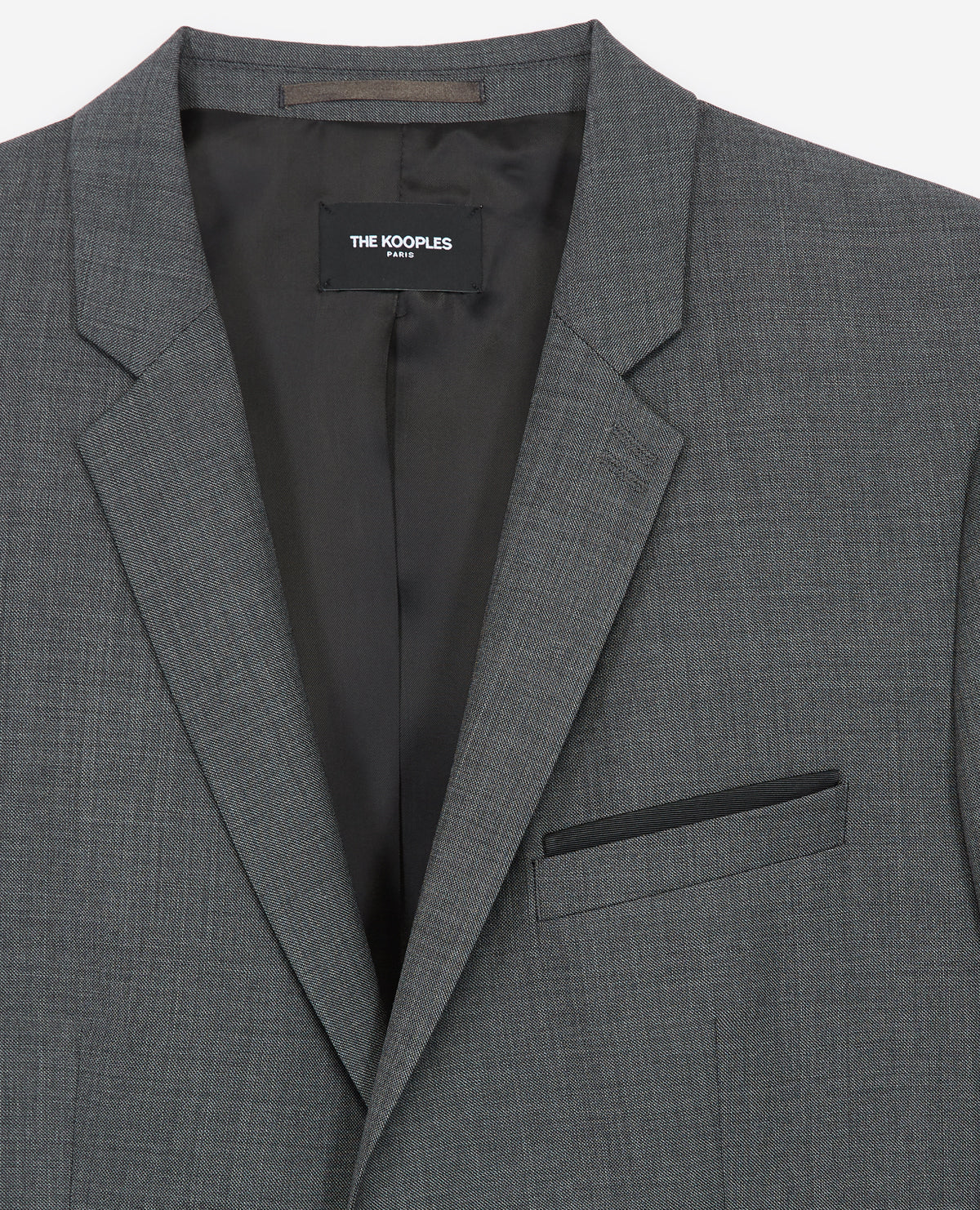 Two-Button Gray Wool Formal Jacket | Men | Grey