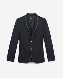 Midnight Blue Wool Blazer | Men | Dark Navy