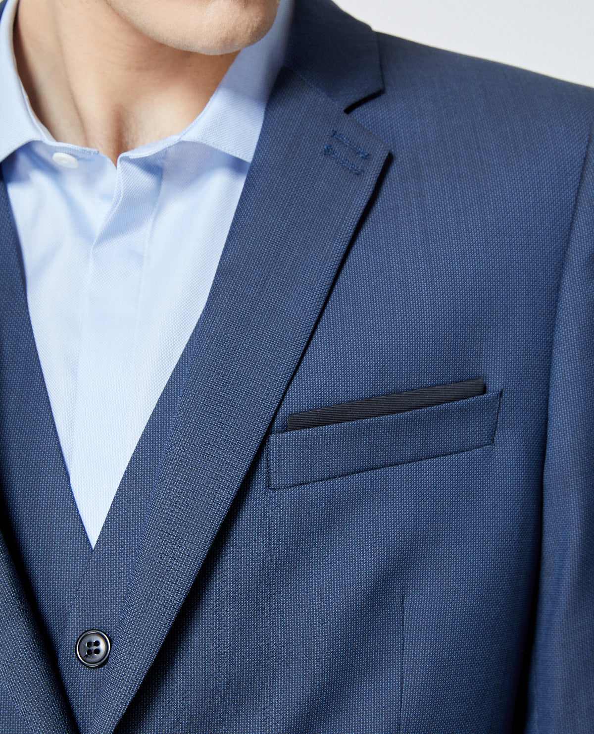 Textured Wool Formal Jacket | Men | Blue