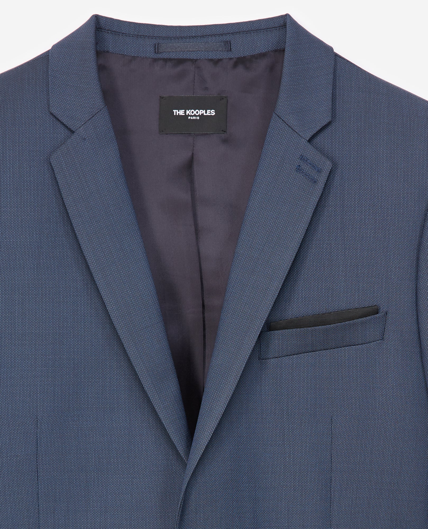 Textured Wool Formal Jacket | Men | Blue