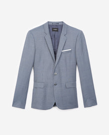 Formal Light Jacket With Check Motif | Men | Blue Black