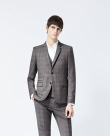 Check Wool Jacket | Men | Grey