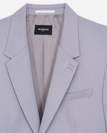 Straight-Cut Purple Wool Jacket | Men | Pastel Parme