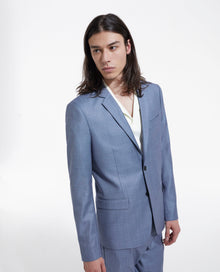 Formal Blue Jacket With Three Pockets | Men | Sky