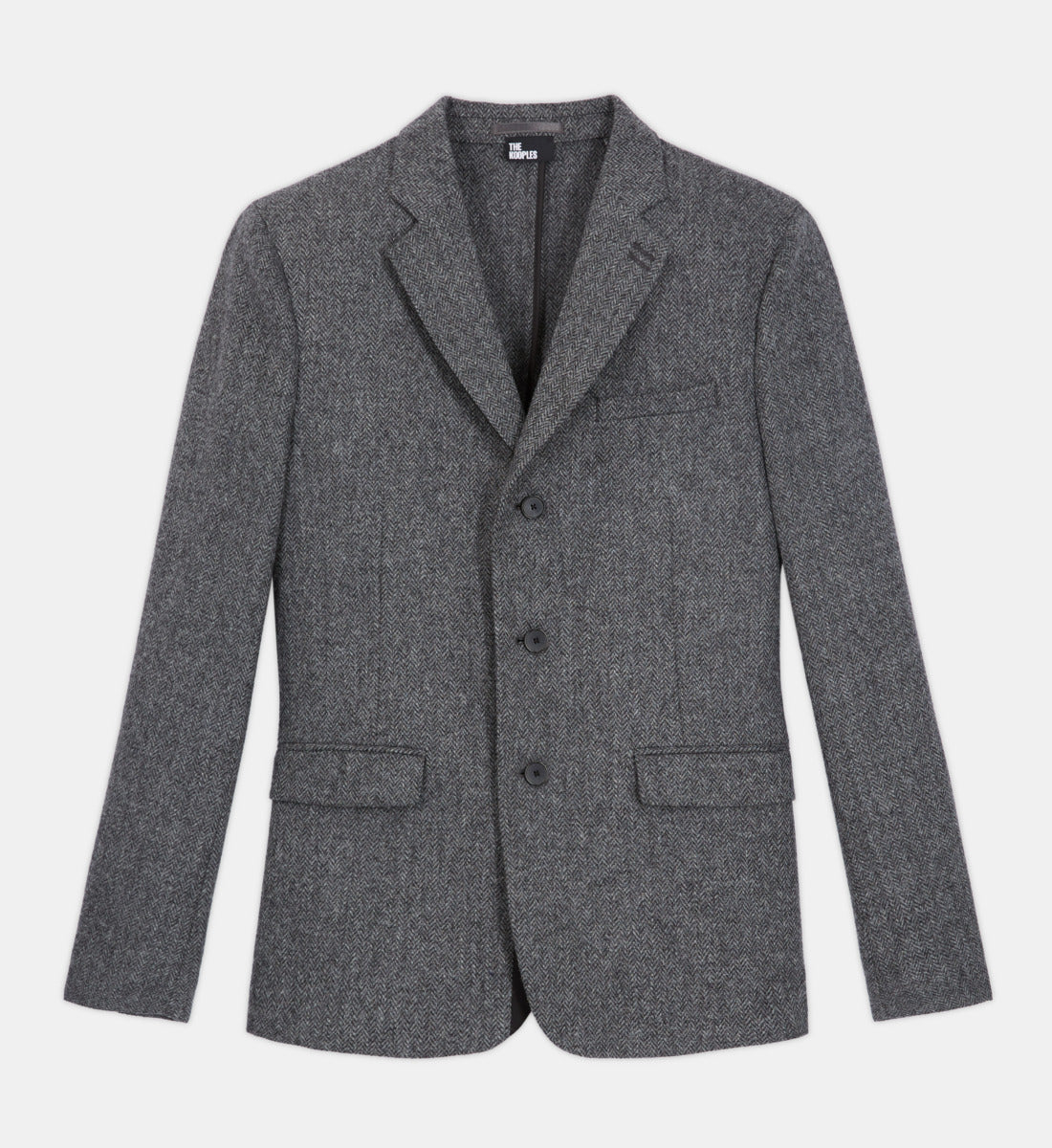 Gray Patterned Wool Jacket | Men | Grey