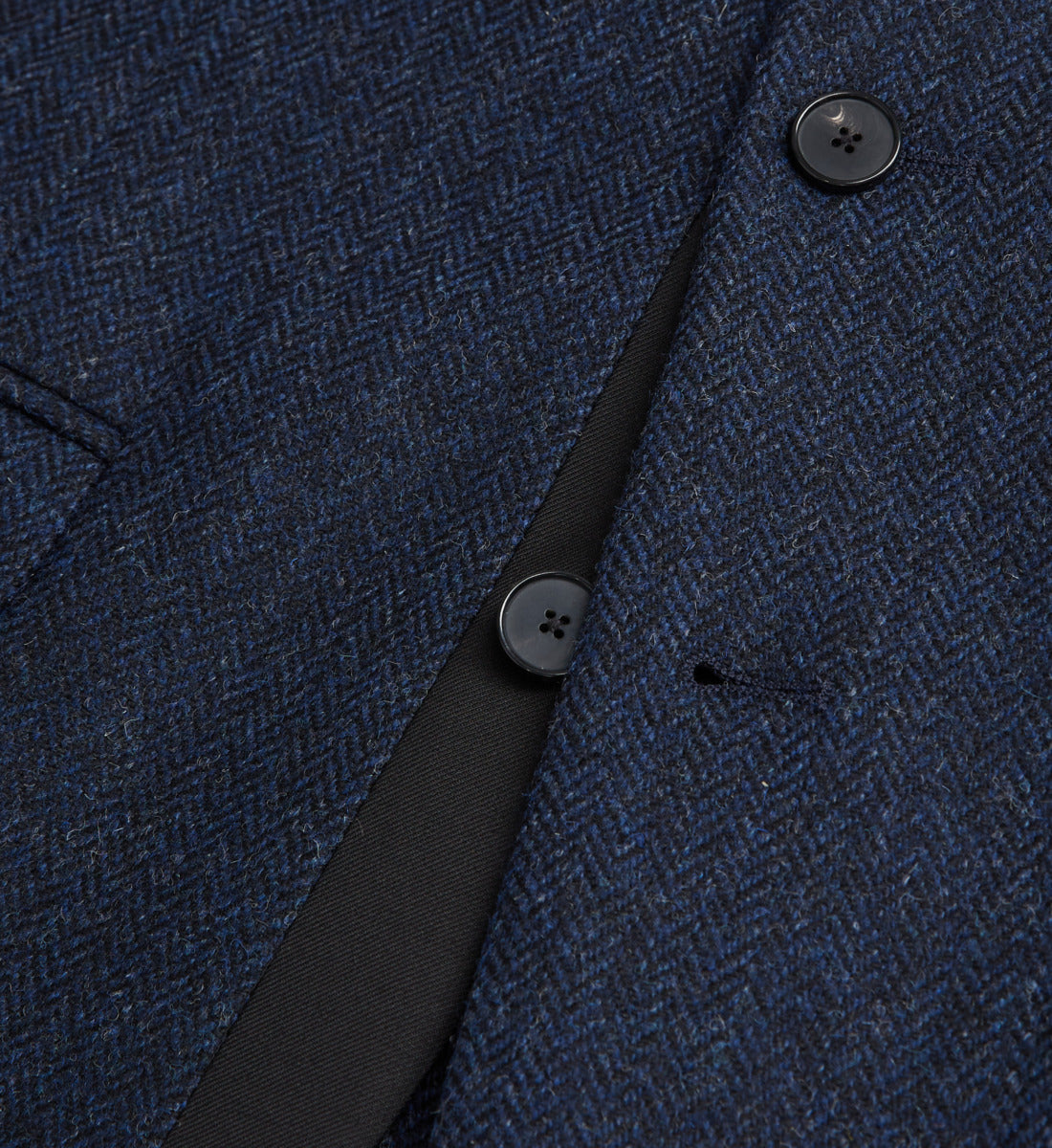 Blue Patterned Wool Jacket | Men | Navy