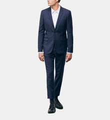 Wool Suit Jacket | Men | Navy Blue