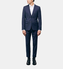 Wool Suit Jacket | Men | Navy Blue