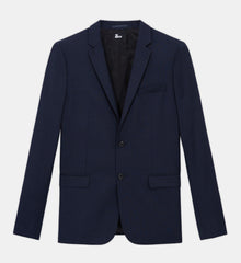 Wool Suit Jacket | Men | Navy Blue