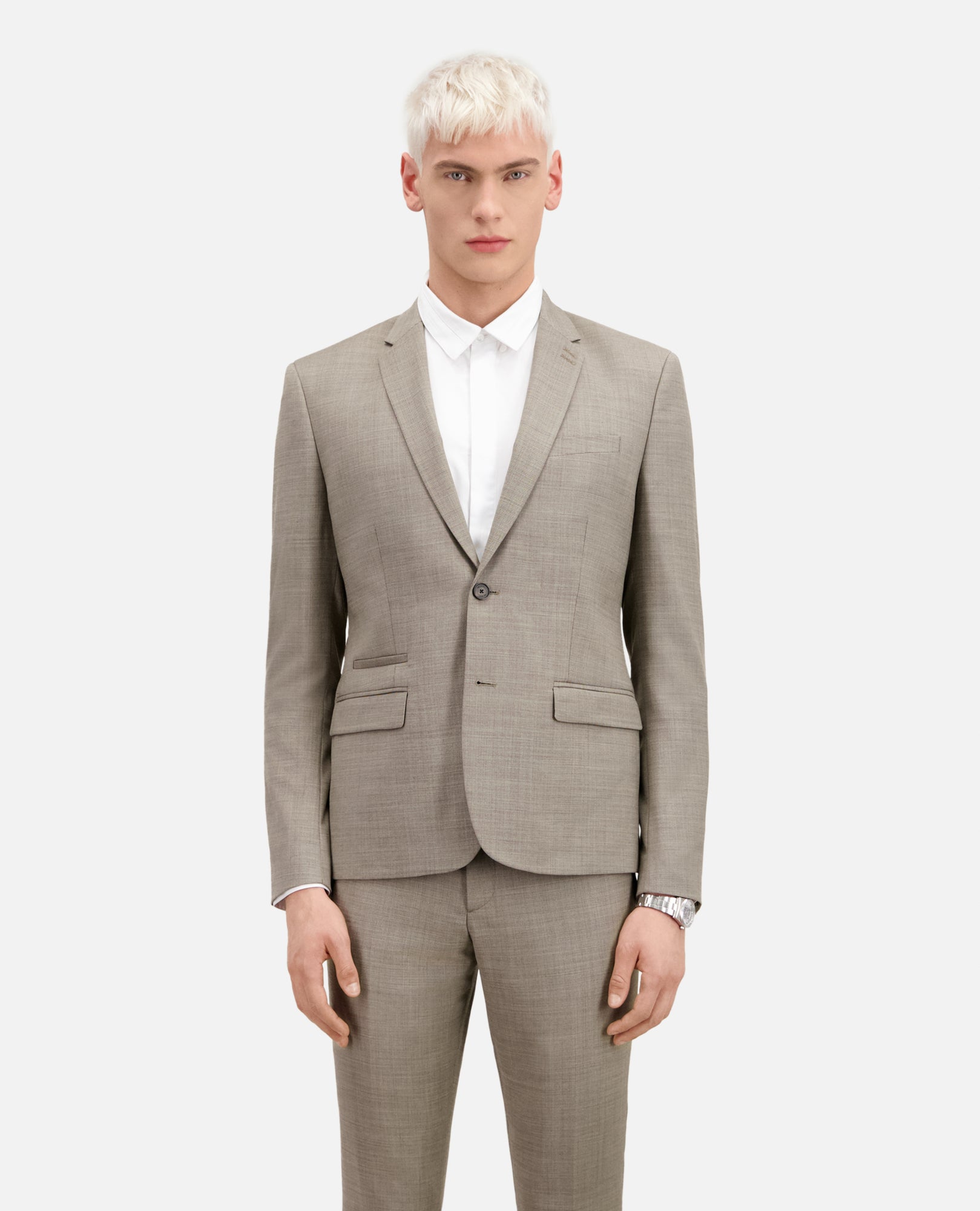 Wool Suit Jacket | Men | Beige