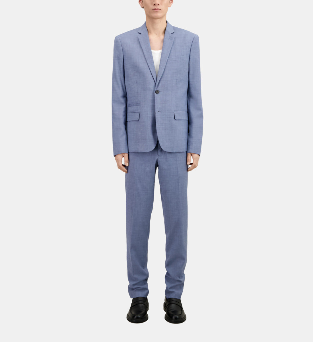 Light Wool Suit Jacket | Men | Blue