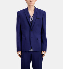 Bright Wool Suit Jacket | Men | Dark Blue