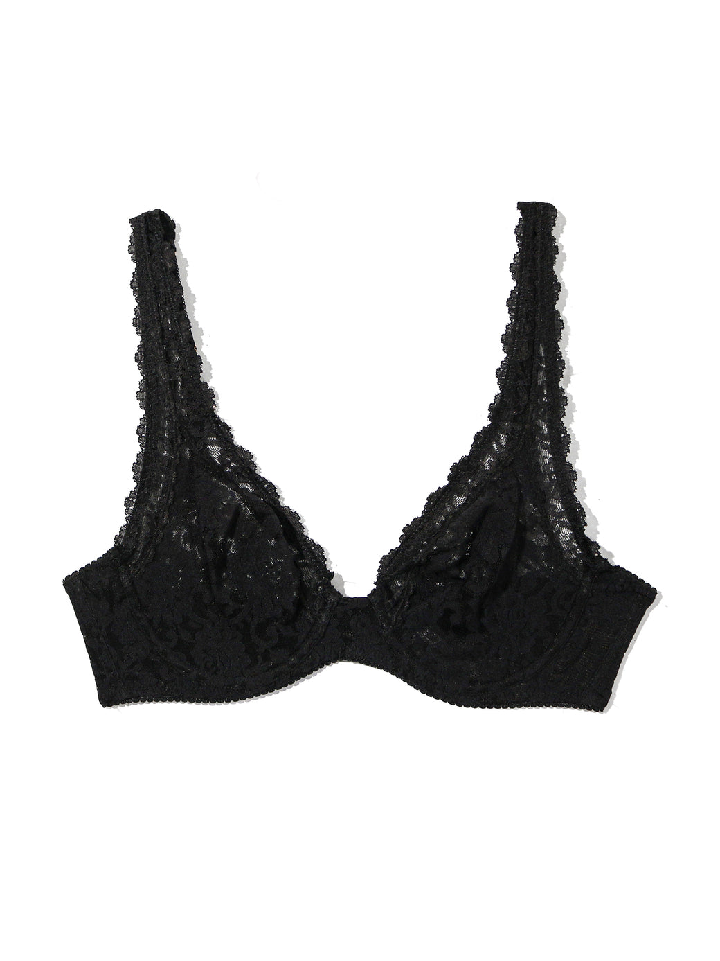 Signature Lace Unlined Underwire Bra | Black