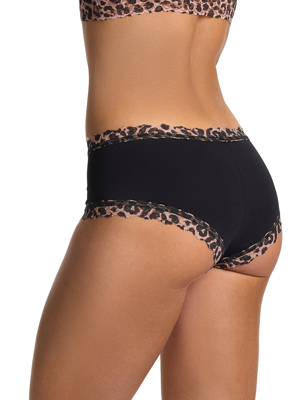 Cotton Boyshort | Black/Walk On The Wild Side