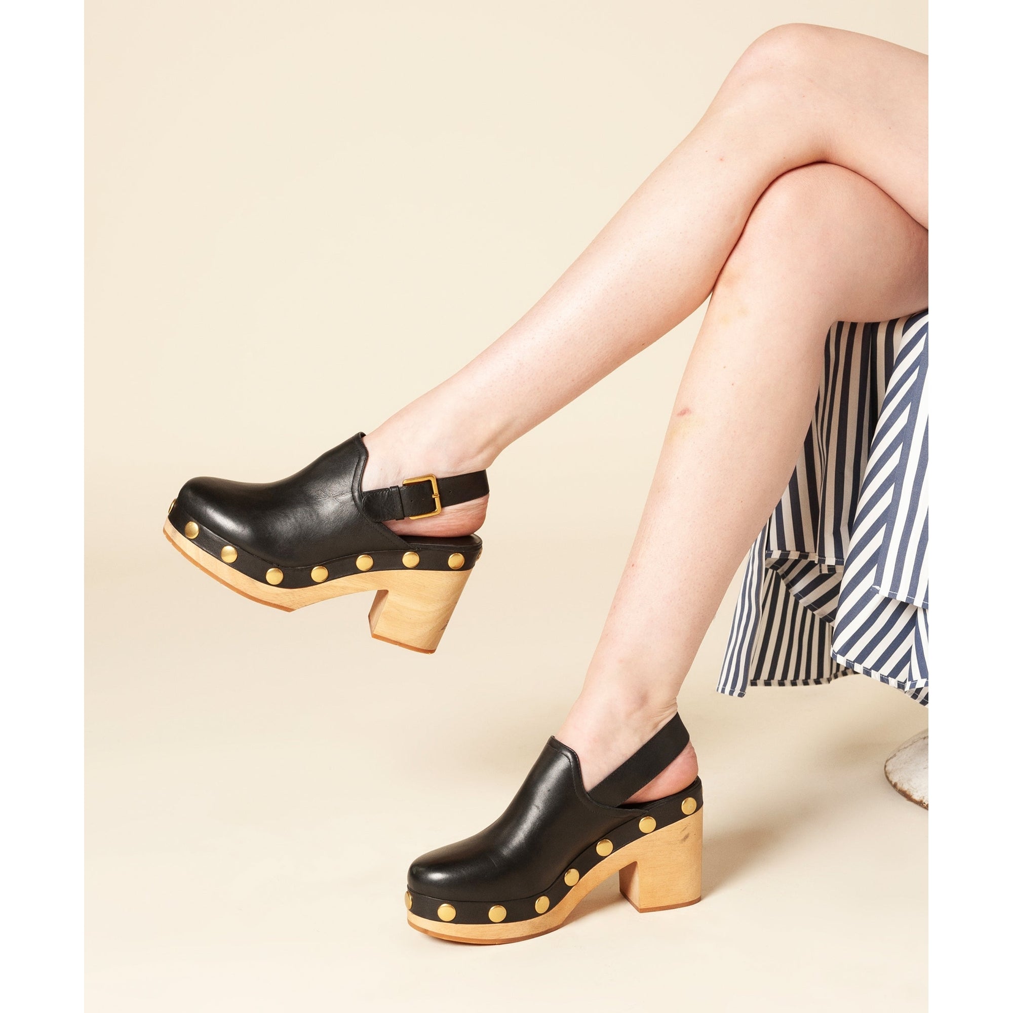 Hari Slingback High Heel Clog | Black