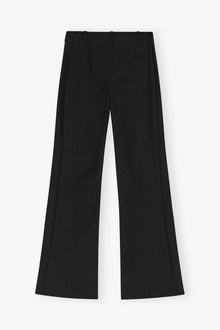 Heavy Cotton Tailoring Flared Trousers | Black
