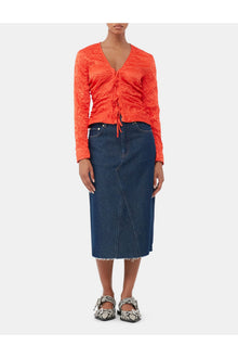 Heavy Denim Midi Skirt | Rinse