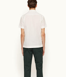 Hibbert Capri Collar Stripe Placket Short-Sleeve Shirt | Cloud