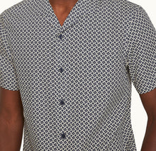 Hibbert Geo Print Classic Fit Capri Collar Shirt | Night Iris/White Sand