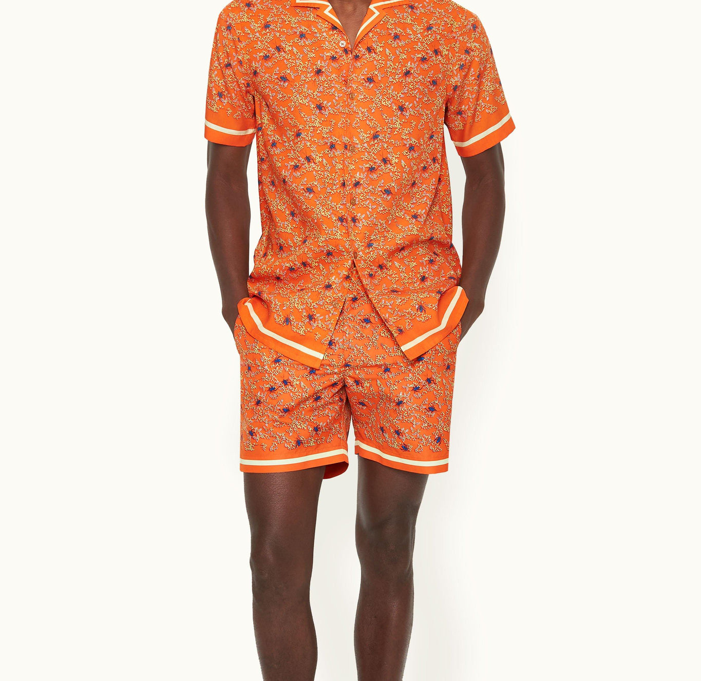 Hibbert Wonder Full Print Classic Fit Capri Collar Shirt | Havana Sun
