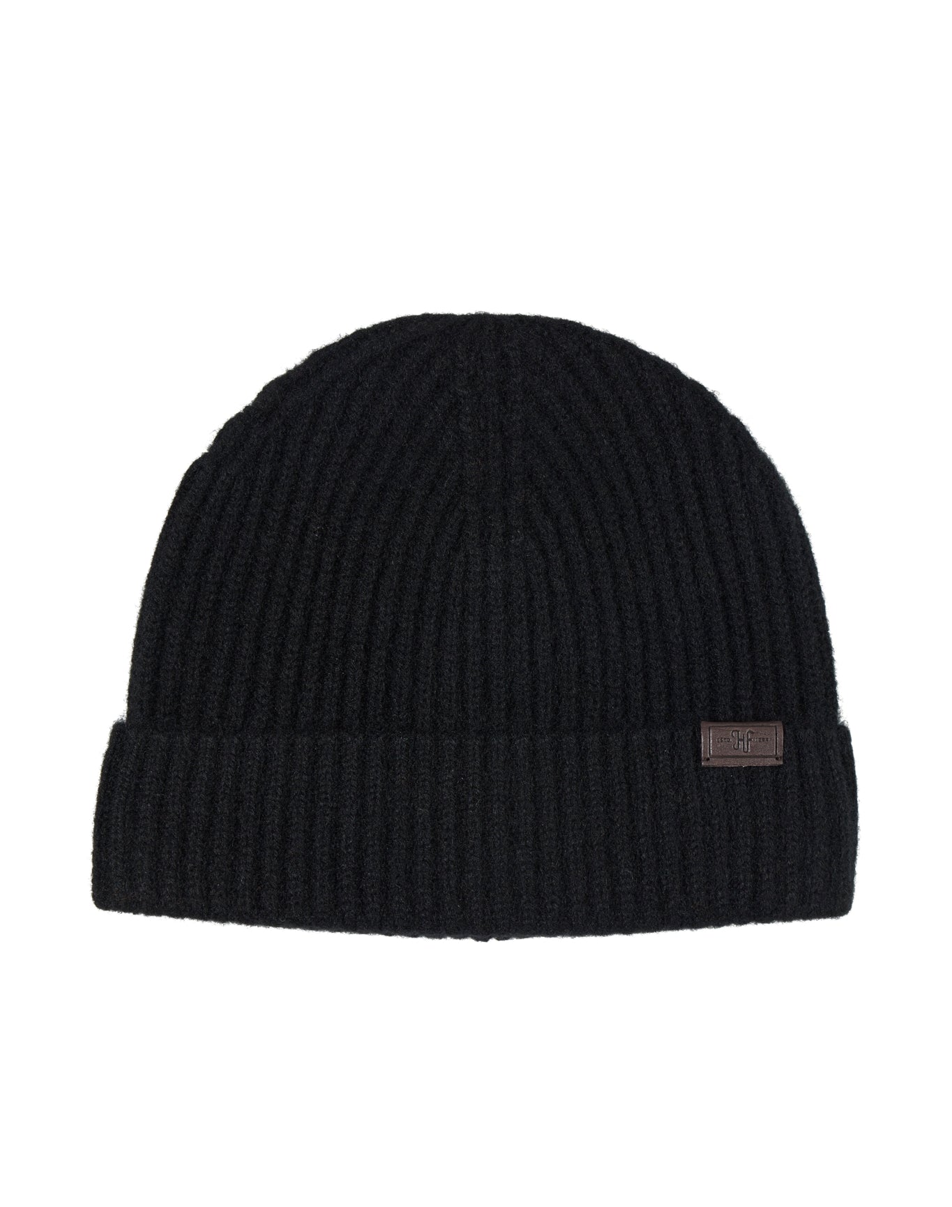 Hickey Freeman | Men | Cashmere Chunky Rib Hat | Black