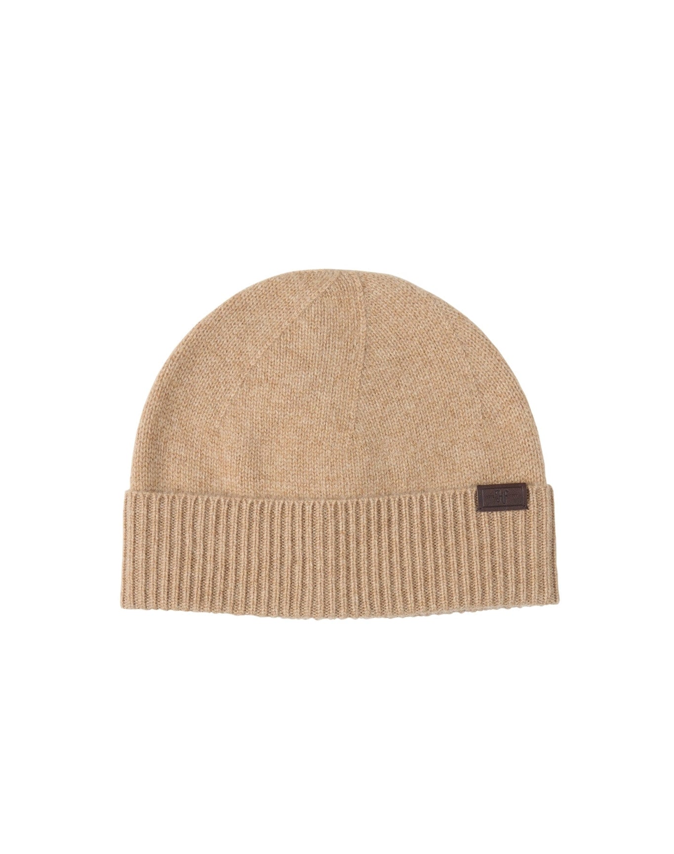 Hickey Freeman | Men | Cashmere Jersey Beanie With Rib Cuff | Camel