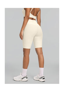 High-Waisted Bike Shorts | Creamy Vanilla