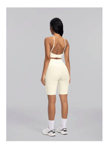 High-Waisted Bike Shorts | Creamy Vanilla