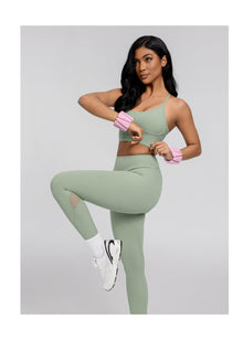 High-Waisted Stretch Performance Leggings | Sage Green